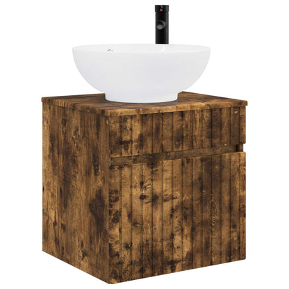 Wall-mounted Sink Vanity Smoked Oak 49 x 44.5 x 66.5 cm