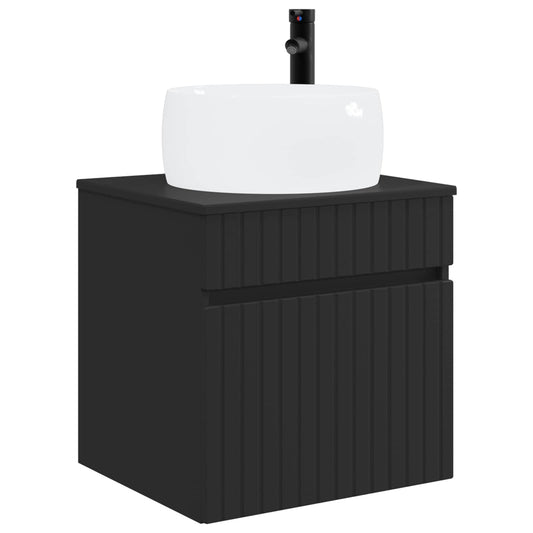 Wall-mounted Sink Vanity Black 49 x 44.5 x 66 cm