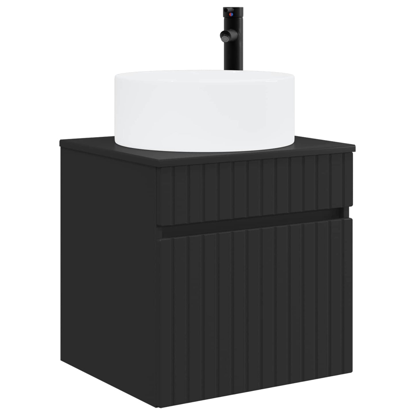 Wall-mounted Sink Vanity Black 49 x 44.5 x 65.5 cm