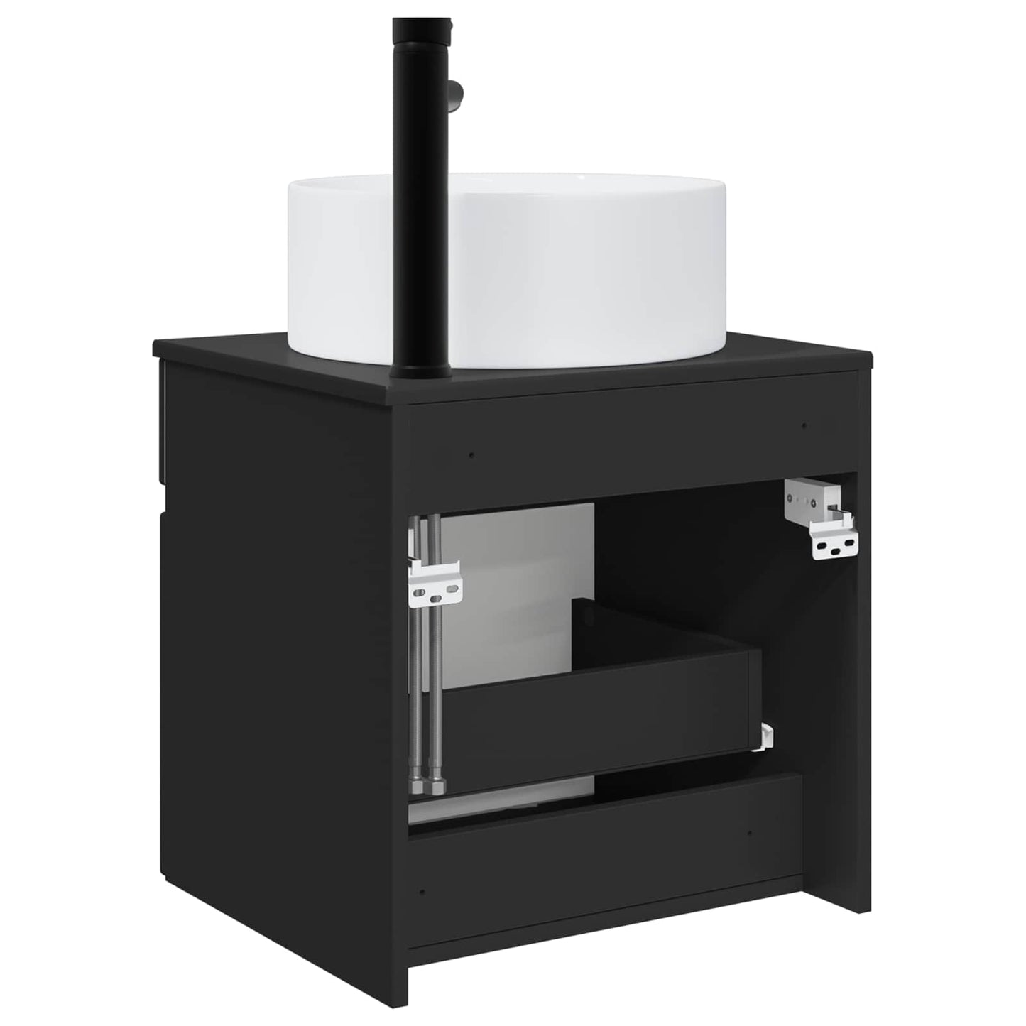 Wall-mounted Sink Vanity Black 49 x 44.5 x 65.5 cm