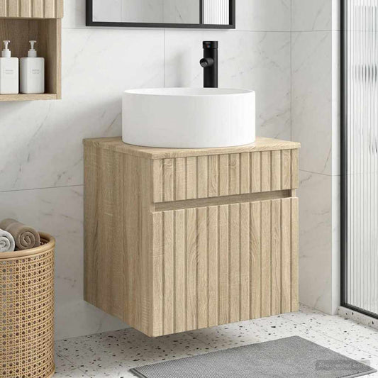 Wall-mounted Sink Vanity Sonoma Oak 49 x 44.5 x 65.5 cm