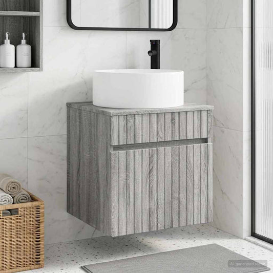 Wall-mounted Sink Vanity Grey Sonoma 49 x 44.5 x 65.5 cm