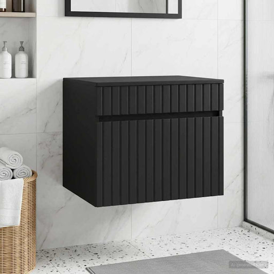 Wall-mounted Bathroom Cabinet Black 59 x 44.5 x 50 cm