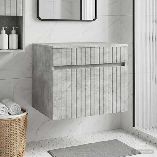 Wall-mounted Bathroom Cabinet Concrete Grey 59 x 44.5 x 50 cm