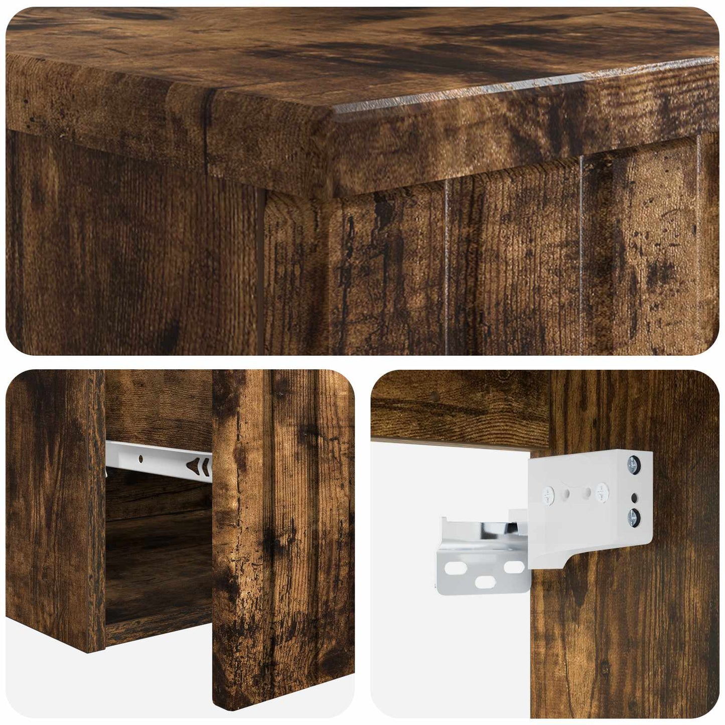 Wall-mounted Bathroom Cabinet Smoked Oak 59 x 44.5 x 50 cm
