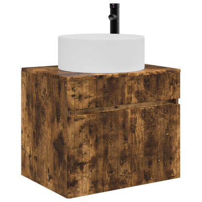 Wall-mounted Bathroom Cabinet Smoked Oak 59 x 44.5 x 50 cm