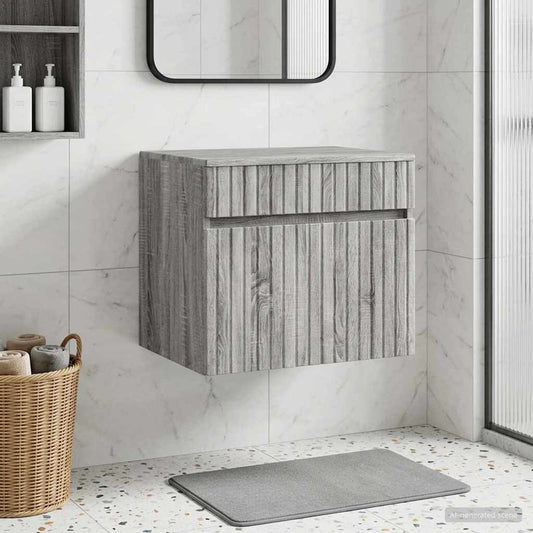 Wall-mounted Bathroom Cabinet Grey Sonoma 59 x 44.5 x 50 cm