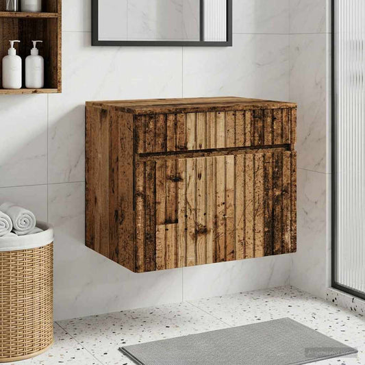 Wall-mounted Bathroom Cabinet Old Wood 59 x 44.5 x 50 cm