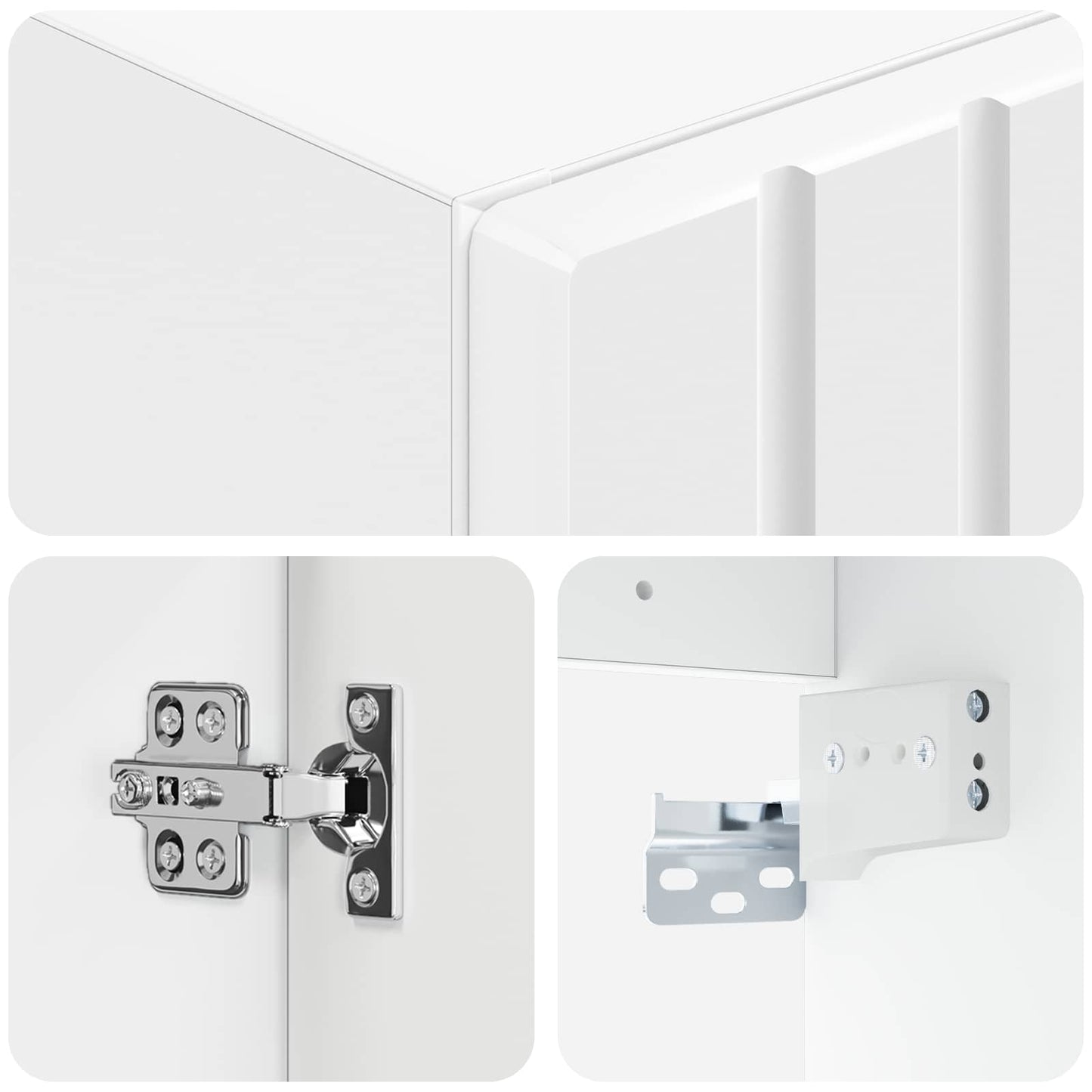 Wall-mounted Bathroom Cabinet White 33 x 34.5 x 160 cm