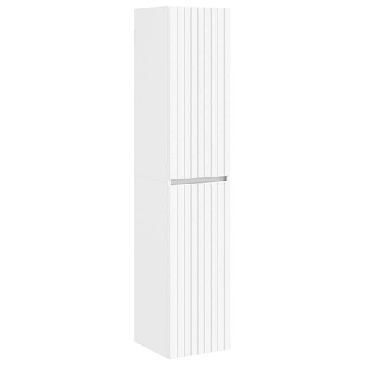 Wall-mounted Bathroom Cabinet White 33 x 34.5 x 160 cm