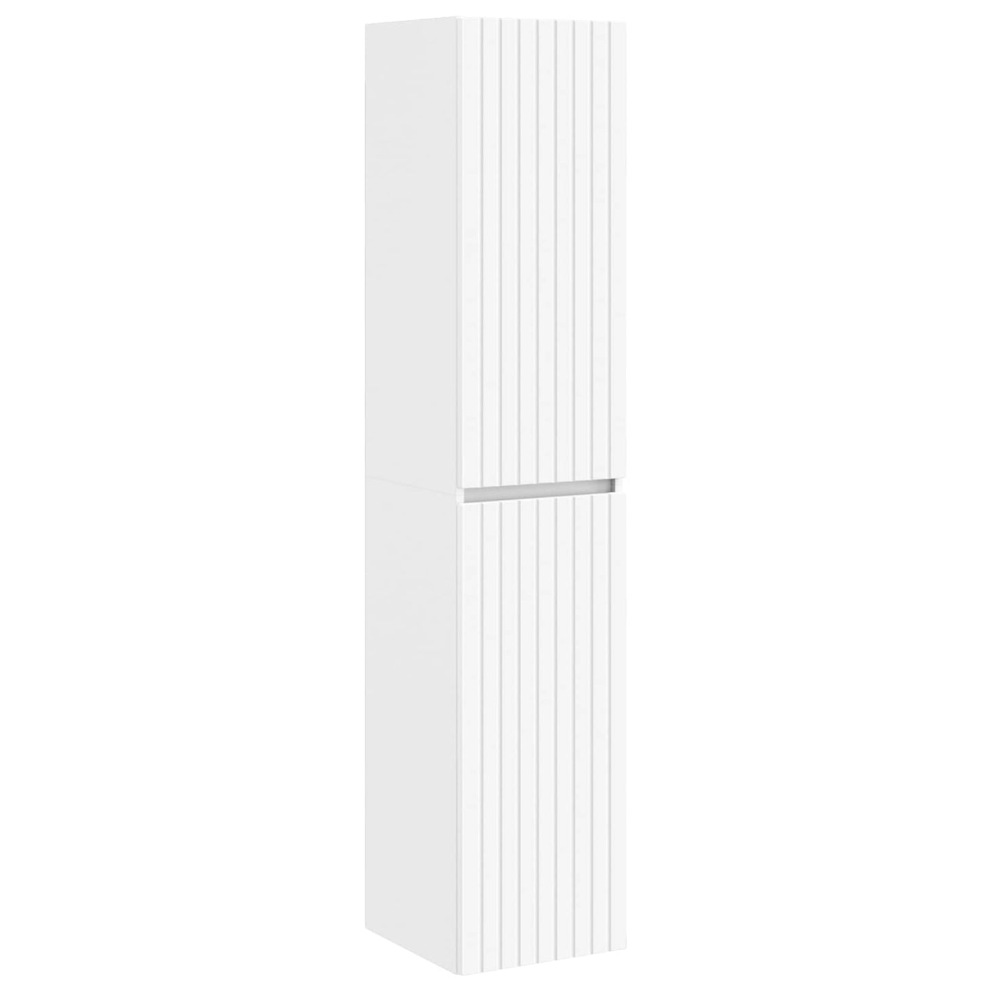 Wall-mounted Bathroom Cabinet White 33 x 34.5 x 160 cm