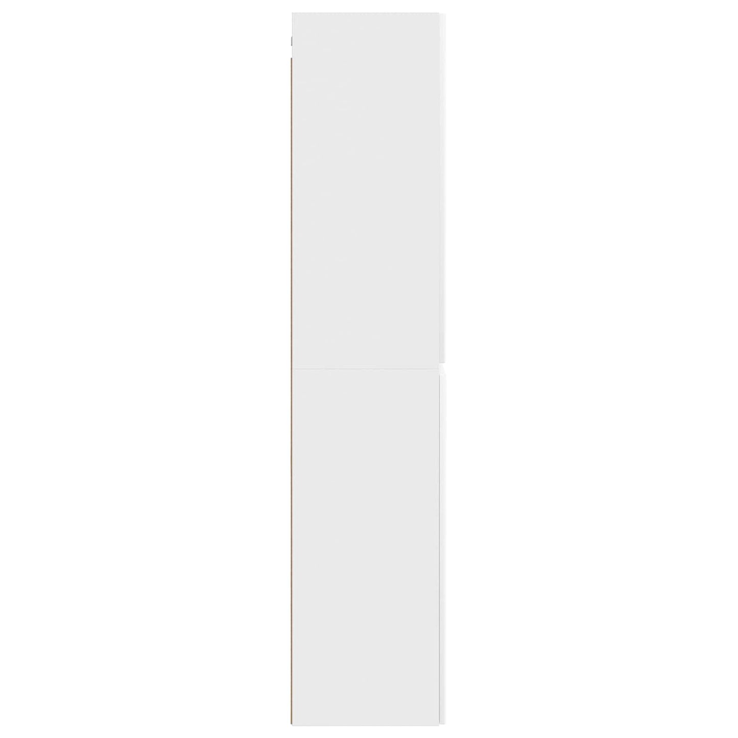 Wall-mounted Bathroom Cabinet White 33 x 34.5 x 160 cm