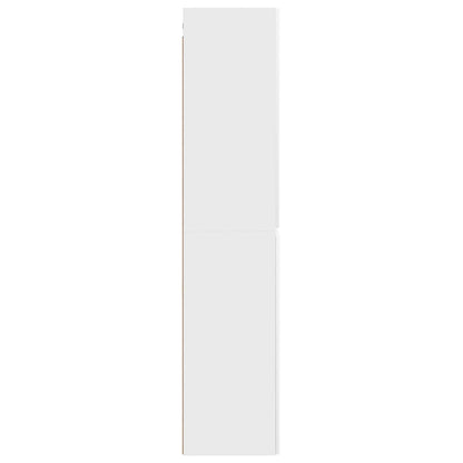 Wall-mounted Bathroom Cabinet White 33 x 34.5 x 160 cm