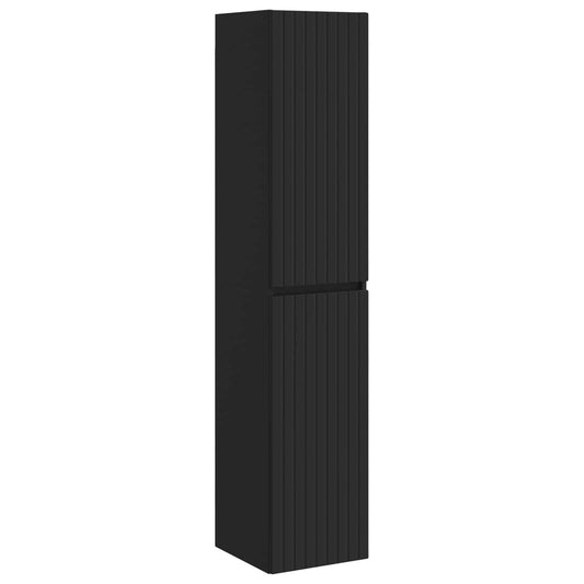 Wall-mounted Bathroom Cabinet Black 33 x 34.5 x 160 cm