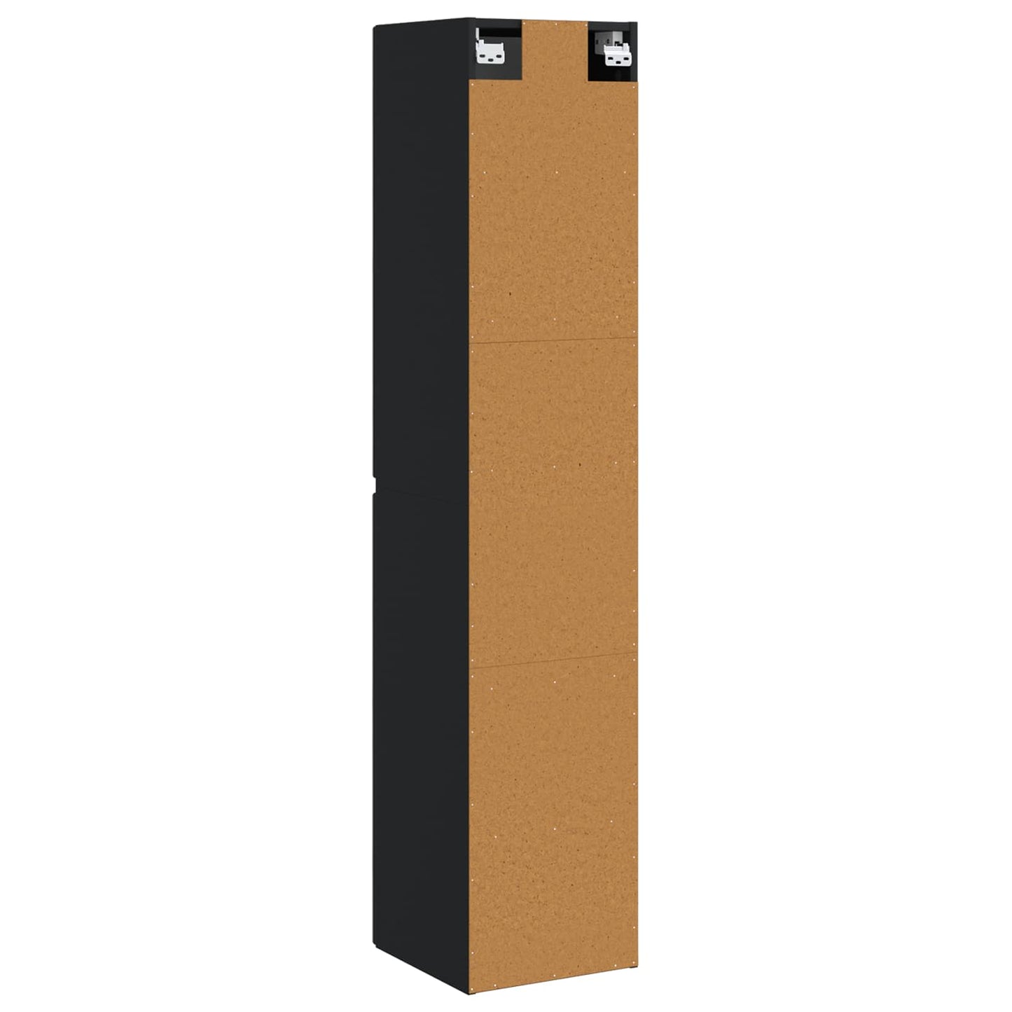 Wall-mounted Bathroom Cabinet Black 33 x 34.5 x 160 cm