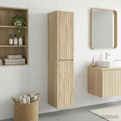 Wall-mounted Bathroom Cabinet Sonoma Oak 33 x 34.5 x 160 cm