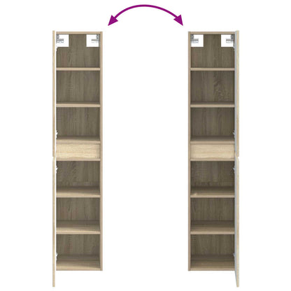 Wall-mounted Bathroom Cabinet Sonoma Oak 33 x 34.5 x 160 cm