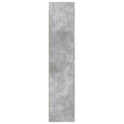 Wall-mounted Bathroom Cabinet Concrete Grey 33 x 34.5 x 160 cm