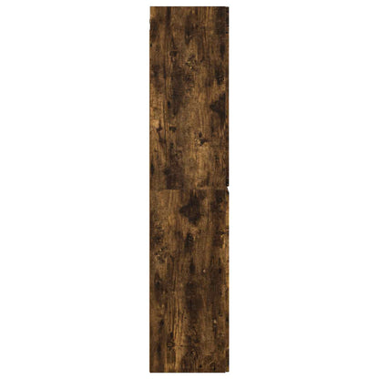 Wall-mounted Bathroom Cabinet Smoked Oak 33 x 34.5 x 160 cm