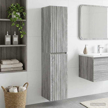 Wall-mounted Bathroom Cabinet Grey Sonoma 33 x 34.5 x 160 cm