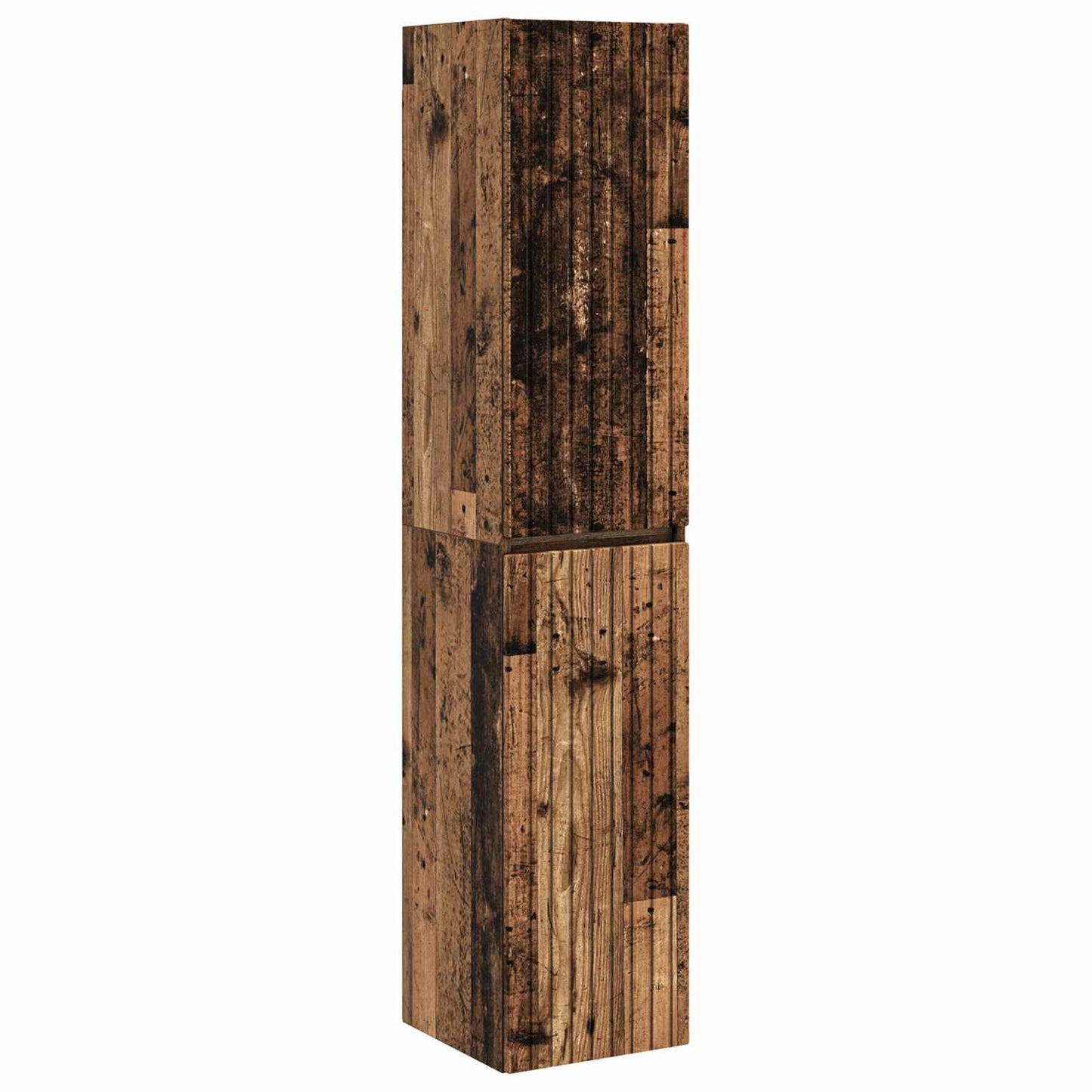 Wall-mounted Bathroom Cabinet Old Wood 33 x 34.5 x 160 cm