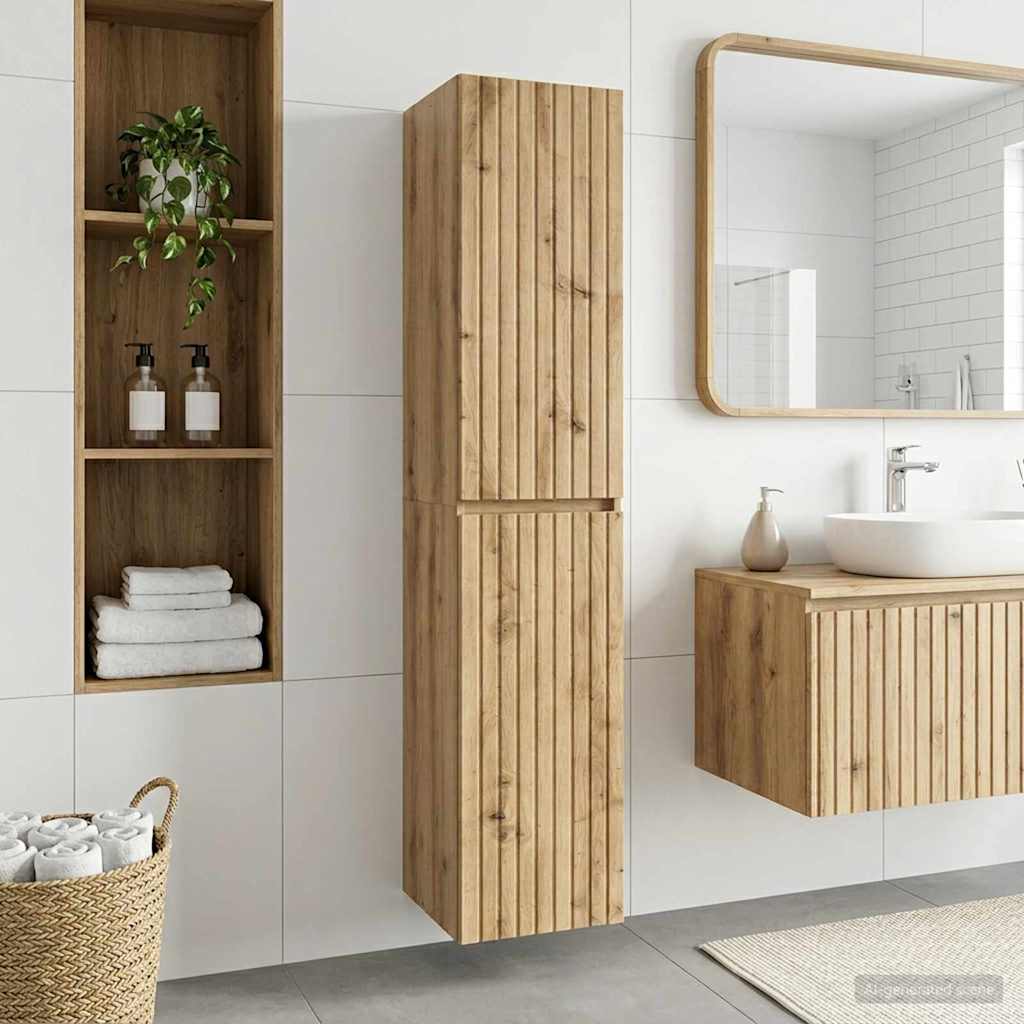 Wall-mounted Bathroom Cabinet Artisan Oak 33 x 34.5 x 160 cm