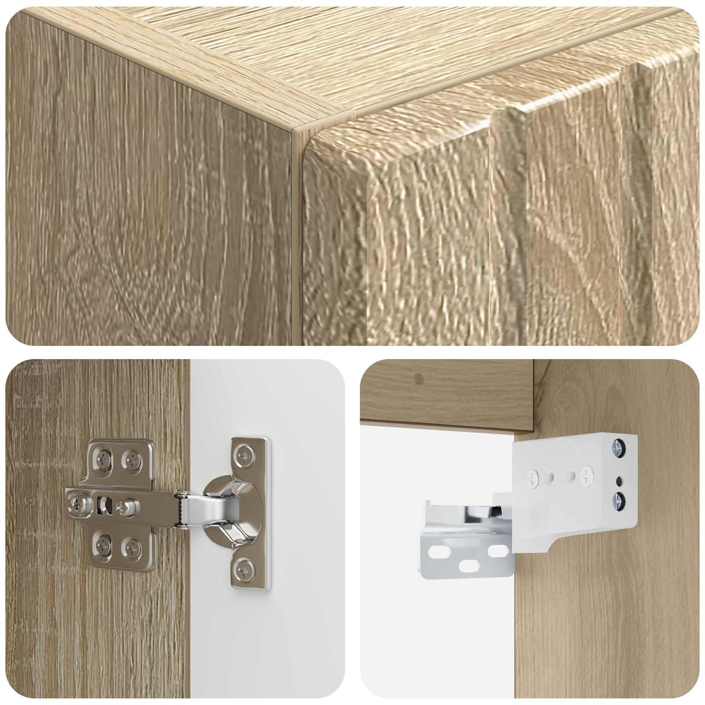 Wall-mounted Bathroom Cabinet Sonoma Oak 33 x 34.5 x 100 cm
