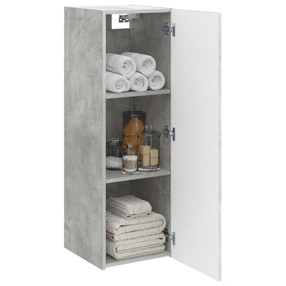 Wall-mounted Bathroom Cabinet Concrete Grey 33 x 34.5 x 100 cm