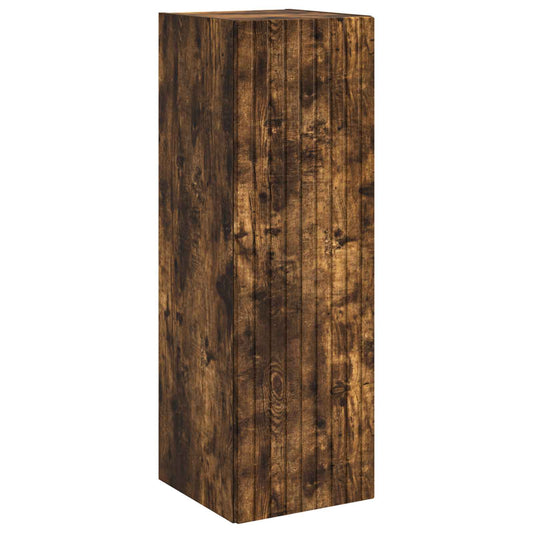 Wall-mounted Bathroom Cabinet Smoked Oak 33 x 34.5 x 100 cm