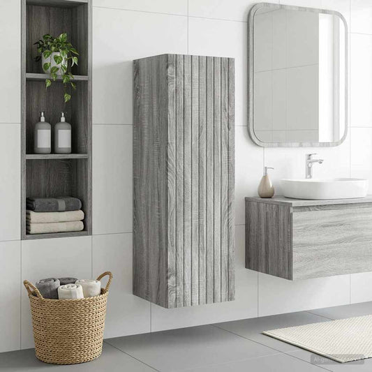 Wall-mounted Bathroom Cabinet Grey Sonoma 33 x 34.5 x 100 cm