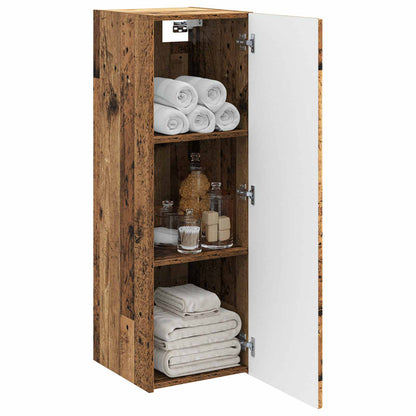 Wall-mounted Bathroom Cabinet Old Wood 33 x 34.5 x 100 cm