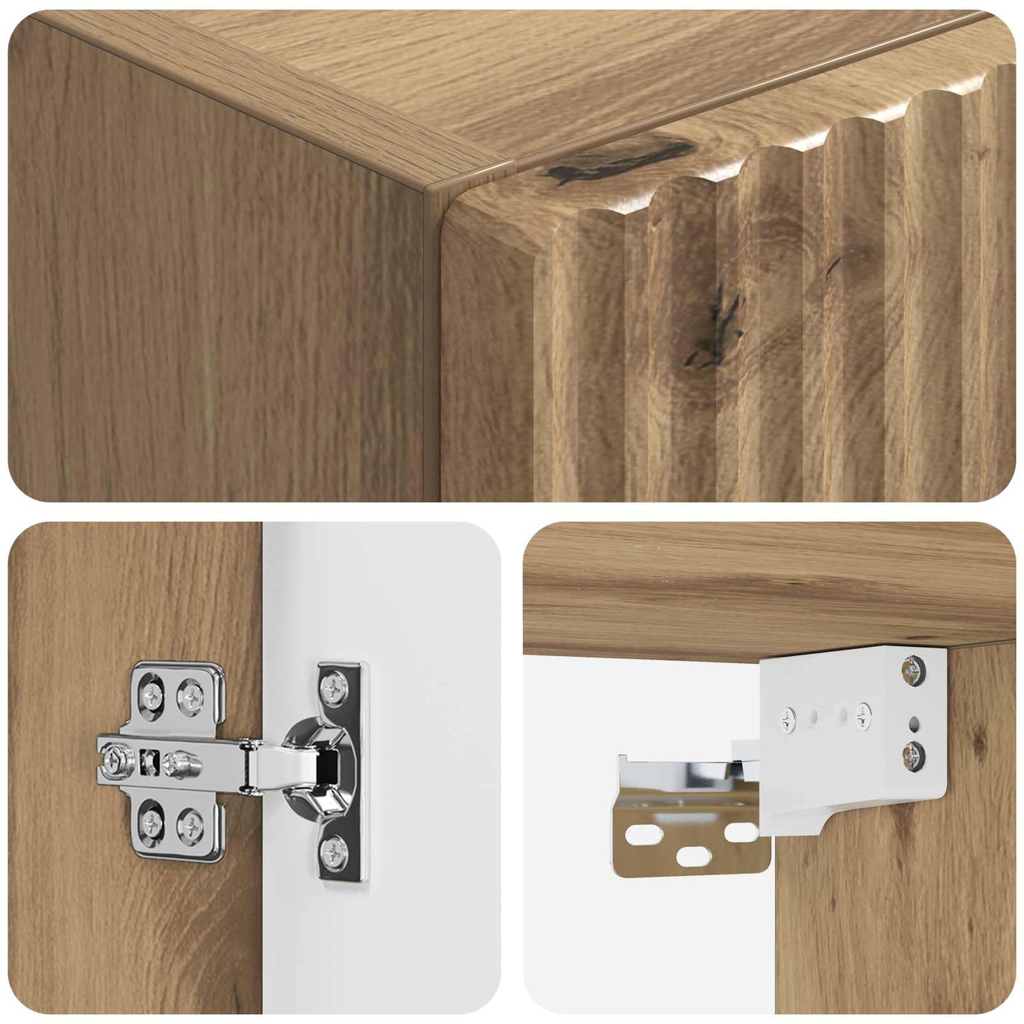 Wall-mounted Bathroom Cabinet Artisan Oak 33 x 34.5 x 100 cm