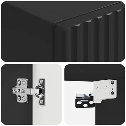 Wall-mounted Bathroom Cabinet Black 33 x 34.5 x 60 cm