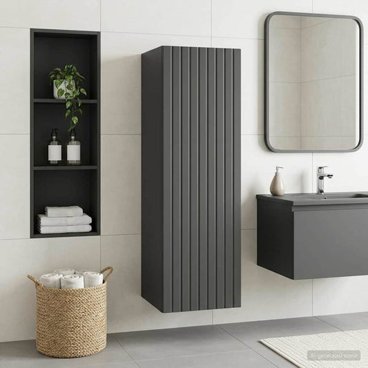 Wall-mounted Bathroom Cabinet Black 33 x 34.5 x 60 cm