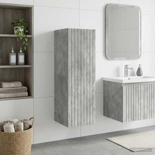 Wall-mounted Bathroom Cabinet Concrete Grey 33 x 34.5 x 60 cm