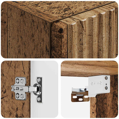 Wall-mounted Bathroom Cabinet Old Wood 33 x 34.5 x 60 cm