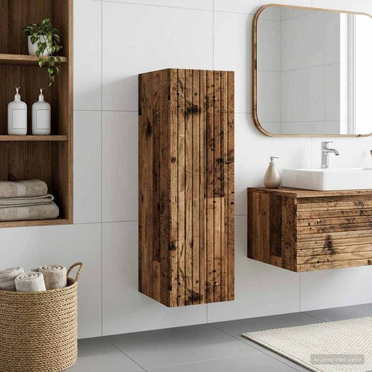 Wall-mounted Bathroom Cabinet Old Wood 33 x 34.5 x 60 cm