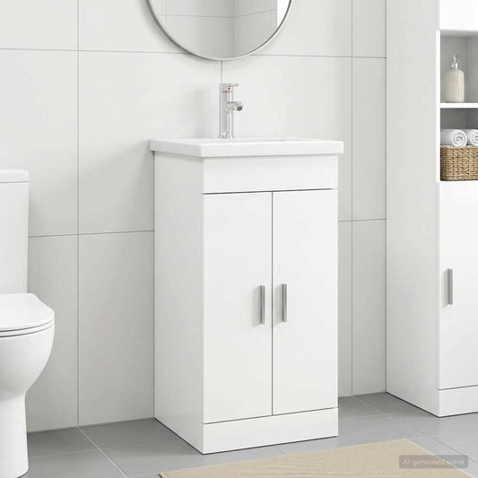 Bathroom Vanity with Sink White 42 x 40 x 84.5 cm