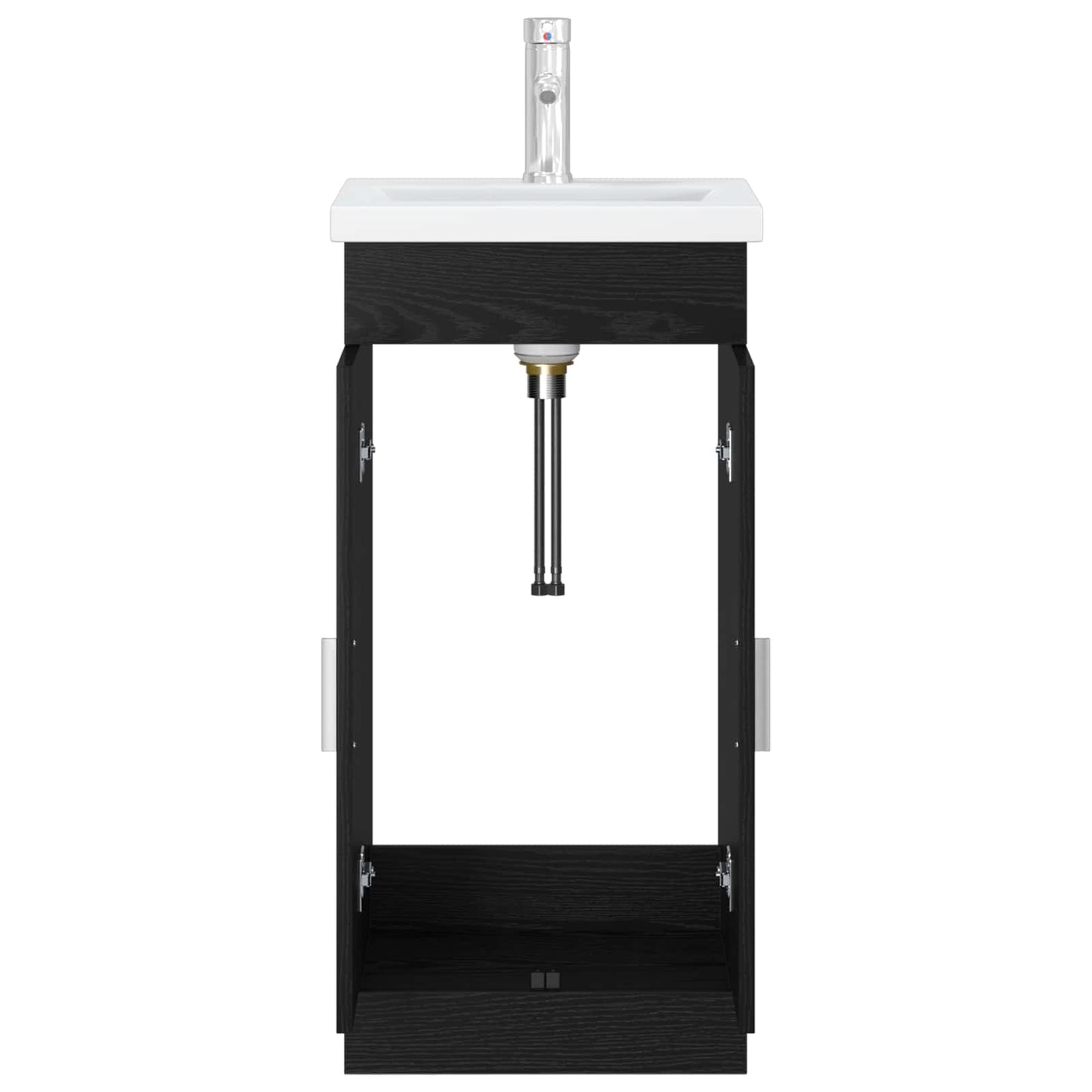 Bathroom Vanity with Sink Black Oak 42 x 40 x 84.5 cm