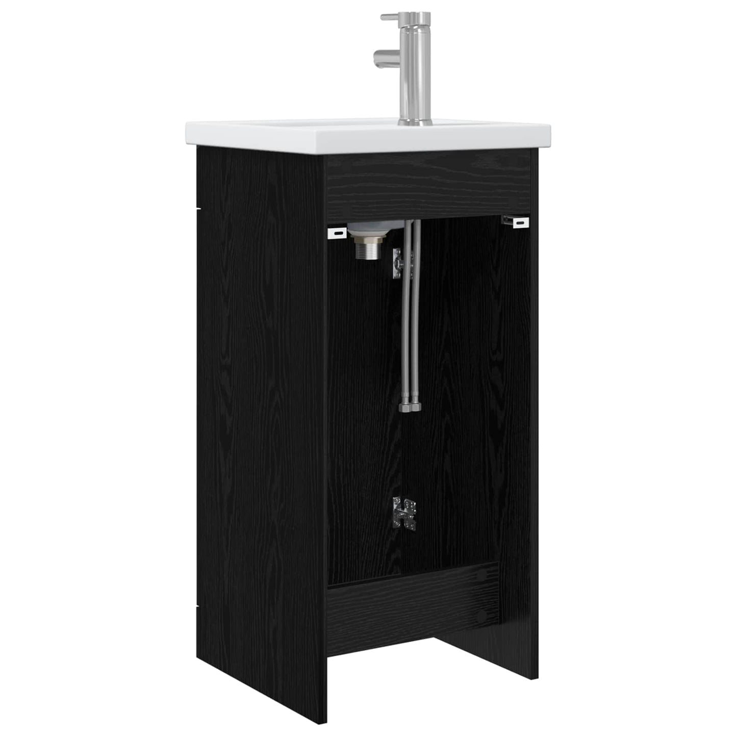 Bathroom Vanity with Sink Black Oak 42 x 40 x 84.5 cm