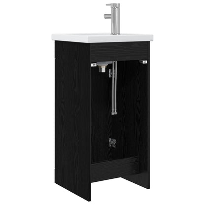 Bathroom Vanity with Sink Black Oak 42 x 40 x 84.5 cm