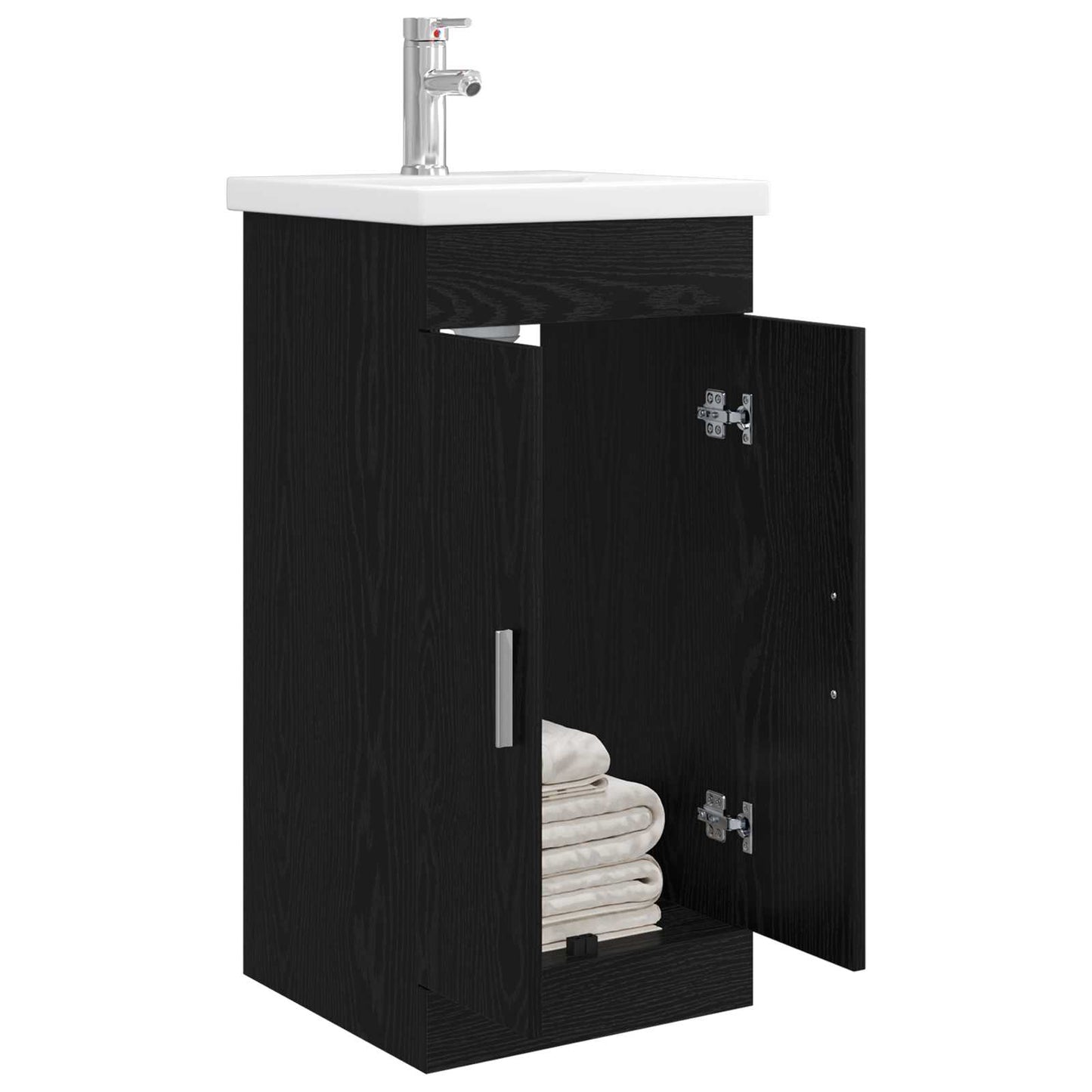 Bathroom Vanity with Sink Black Oak 42 x 40 x 84.5 cm