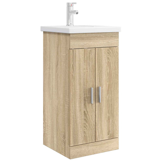 Bathroom Vanity with Sink Sonoma Oak 42 x 40 x 84.5 cm