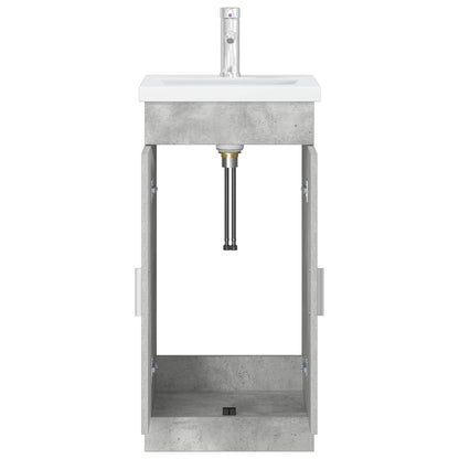 Bathroom Vanity with Sink Concrete Grey 42 x 40 x 84.5 cm