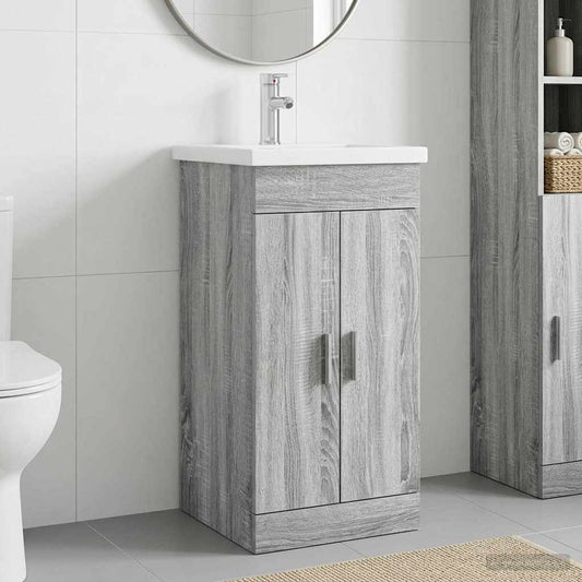 Bathroom Vanity with Sink Grey Sonoma 42 x 40 x 84.5 cm