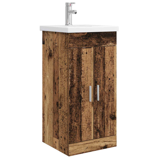 Bathroom Vanity with Sink Old Wood 42 x 40 x 84.5 cm