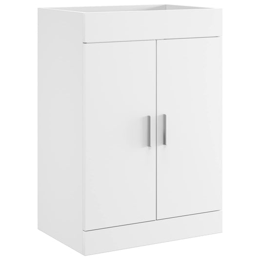 Bathroom Under Sink Cabinet White 56 x 37.5 x 81 cm