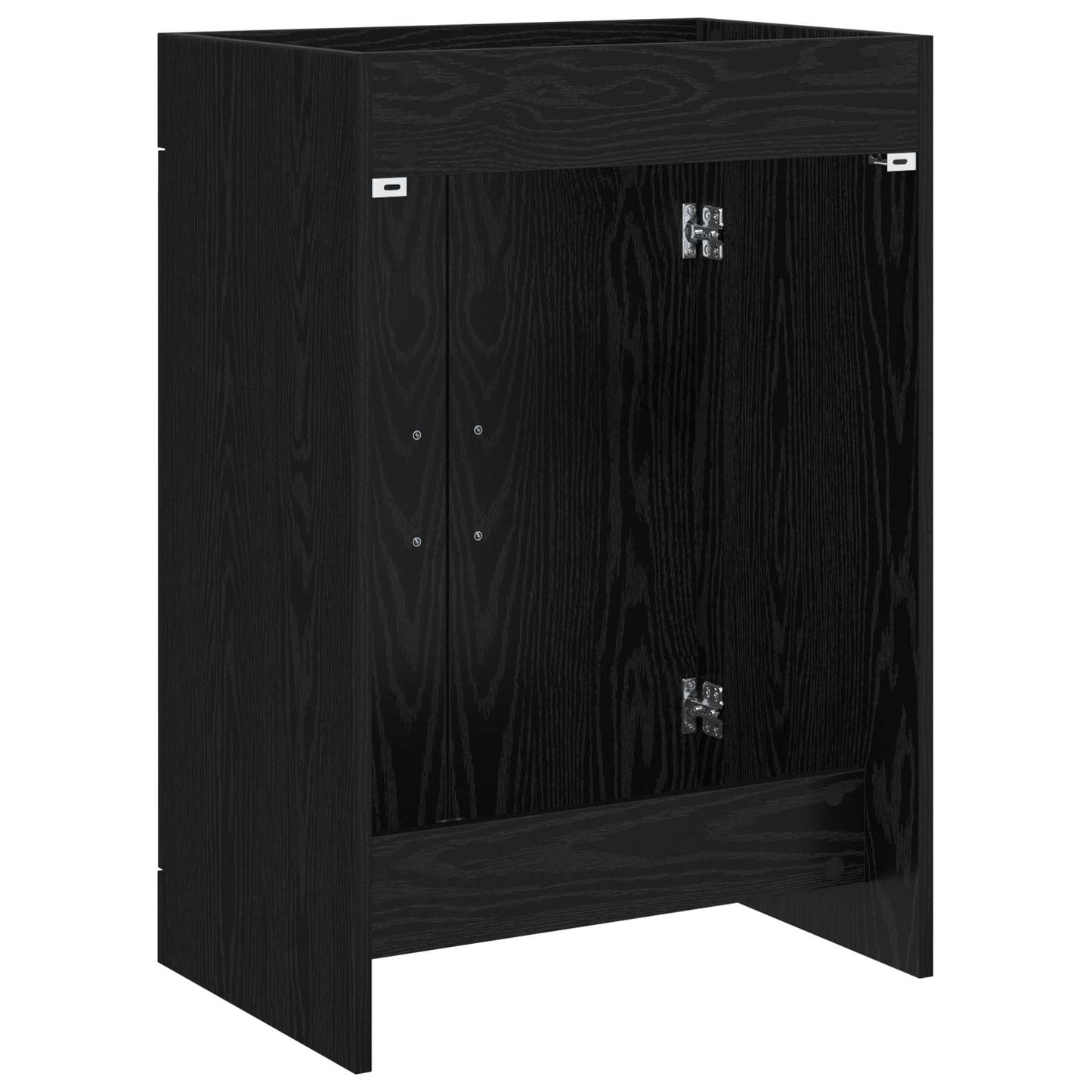 Bathroom Under Sink Cabinet Black Oak 56 x 37.5 x 81 cm