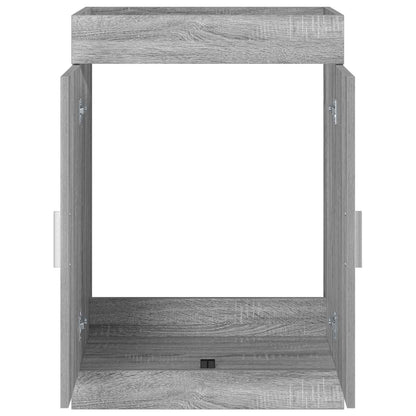 Bathroom Under Sink Cabinet Grey Sonoma 56 x 37.5 x 81 cm