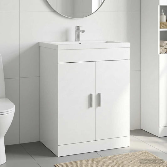 Bathroom Under Sink Cabinet White 78.5 x 37.5 x 81 cm